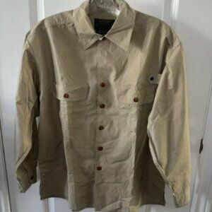 Vintage Country Ralph Lauren Men’s Beige Button Up Shirt